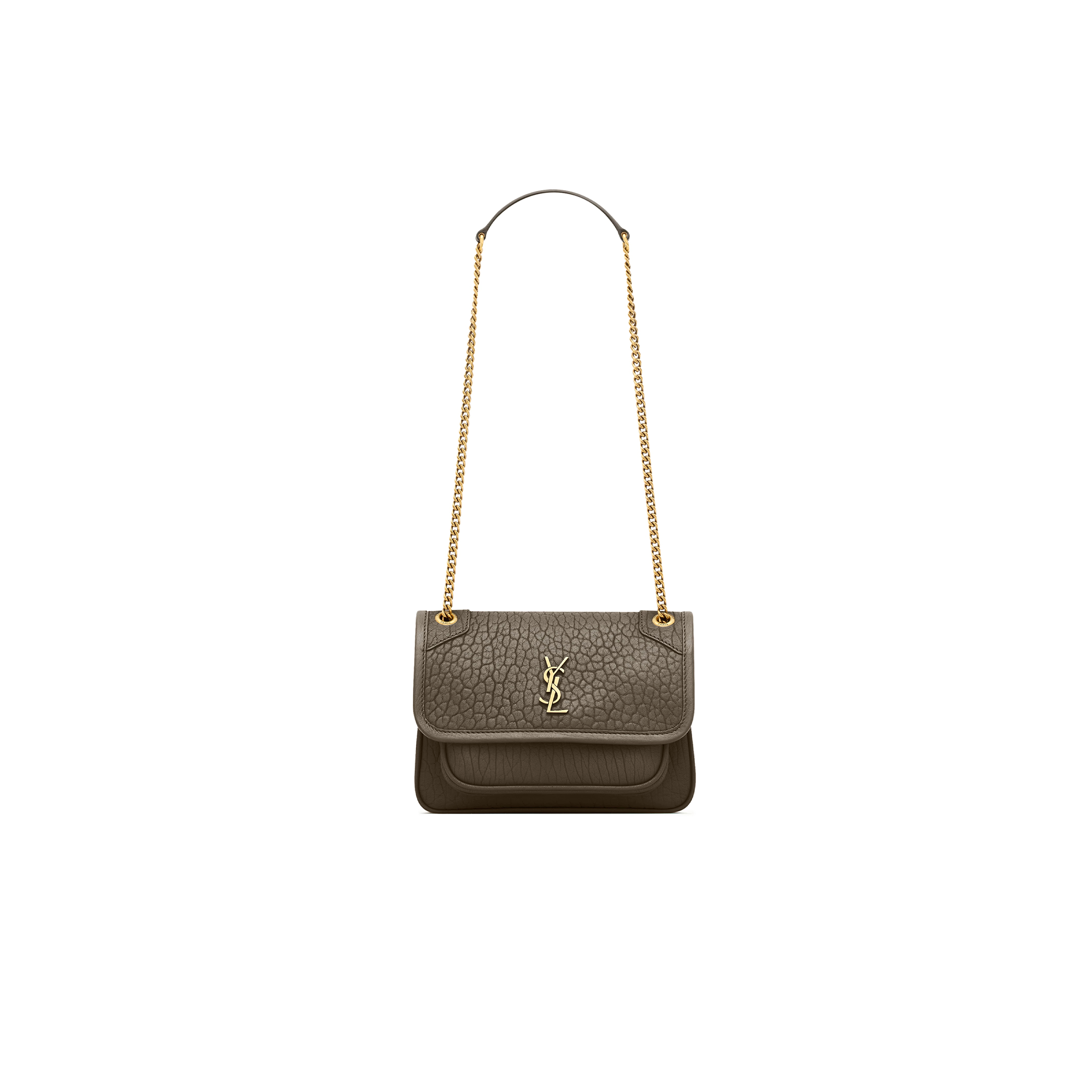 YSL NIKI CROSSBODY BAG IN LEATHER 218164781 (22*16.5*12cm)